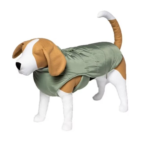 Boots and Barkley Dog Puffer Jacket Green M - Picture 1 of 4
